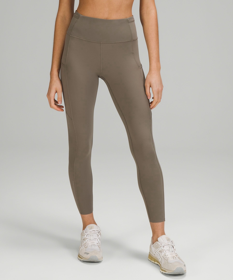 Lululemon Leggings Dame Grå Brune | 53796-TJPU