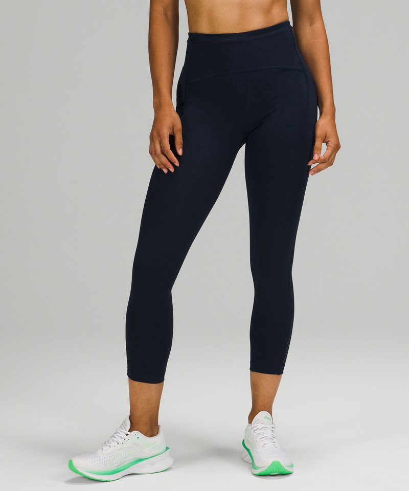 Lululemon Leggings Dame Marineblå | 42893-KXMI