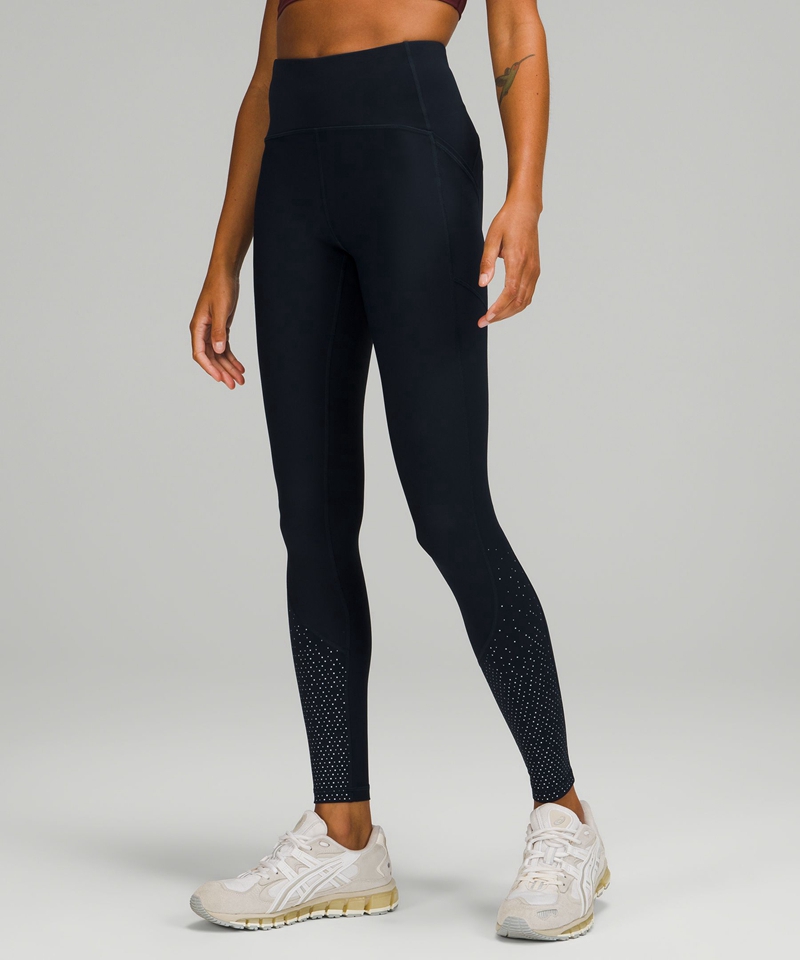 Lululemon Leggings Dame Marineblå | 42907-MDJG