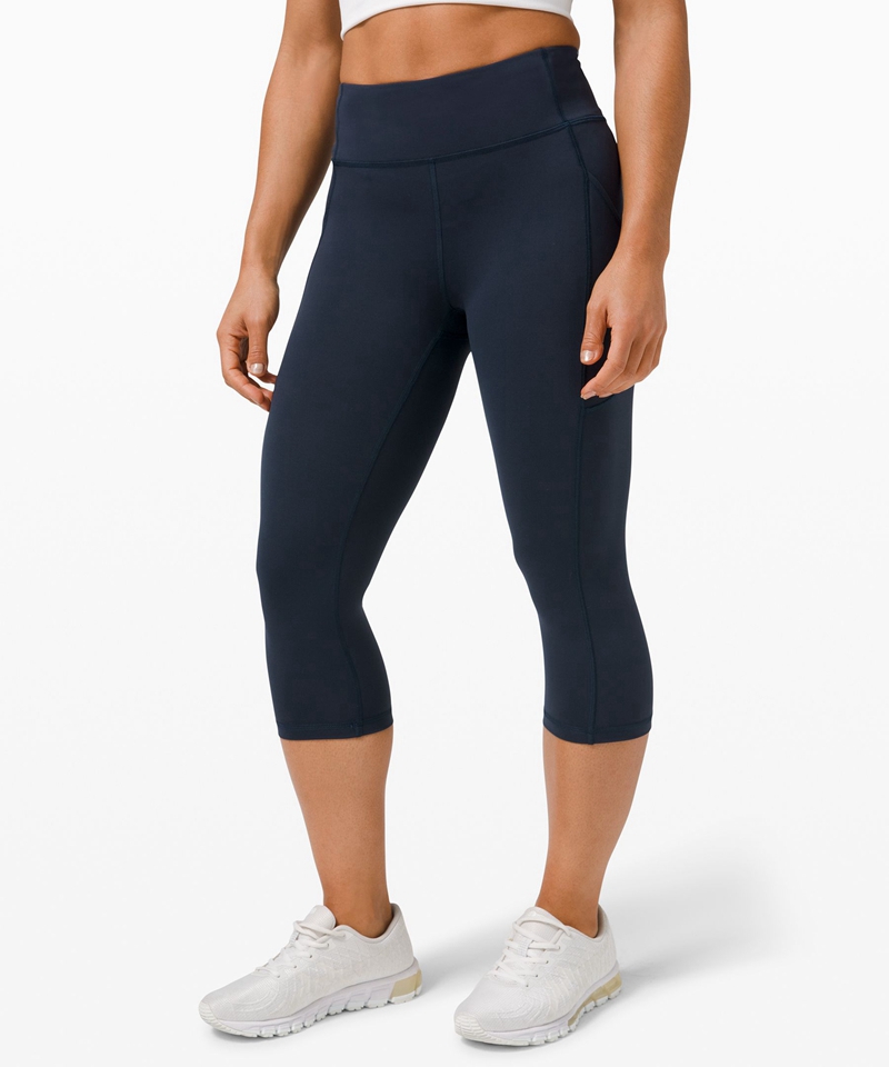 Lululemon Leggings Dame Marineblå | 64298-FBYG