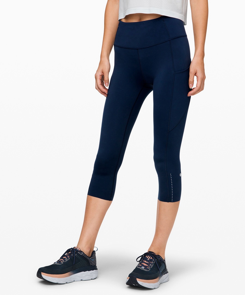 Lululemon Leggings Dame Marineblå | 72458-AYTC