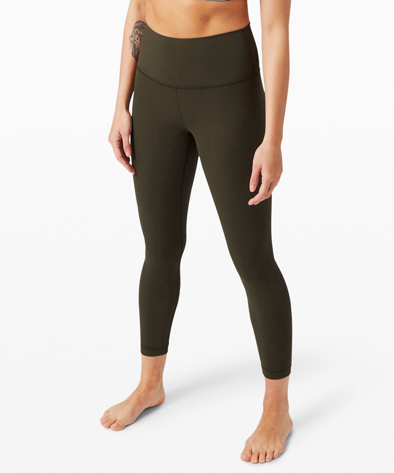 Lululemon Leggings Dame Mørke Olivengrønne | 37086-YAUV