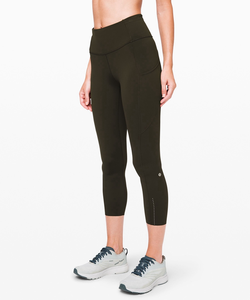 Lululemon Leggings Dame Mørke Olivengrønne | 49360-NQYH