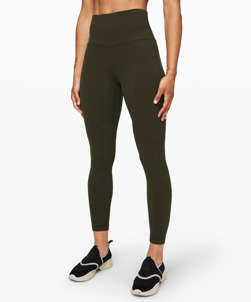 Lululemon Leggings Dame Mørke Olivengrønne | 70914-BOYT