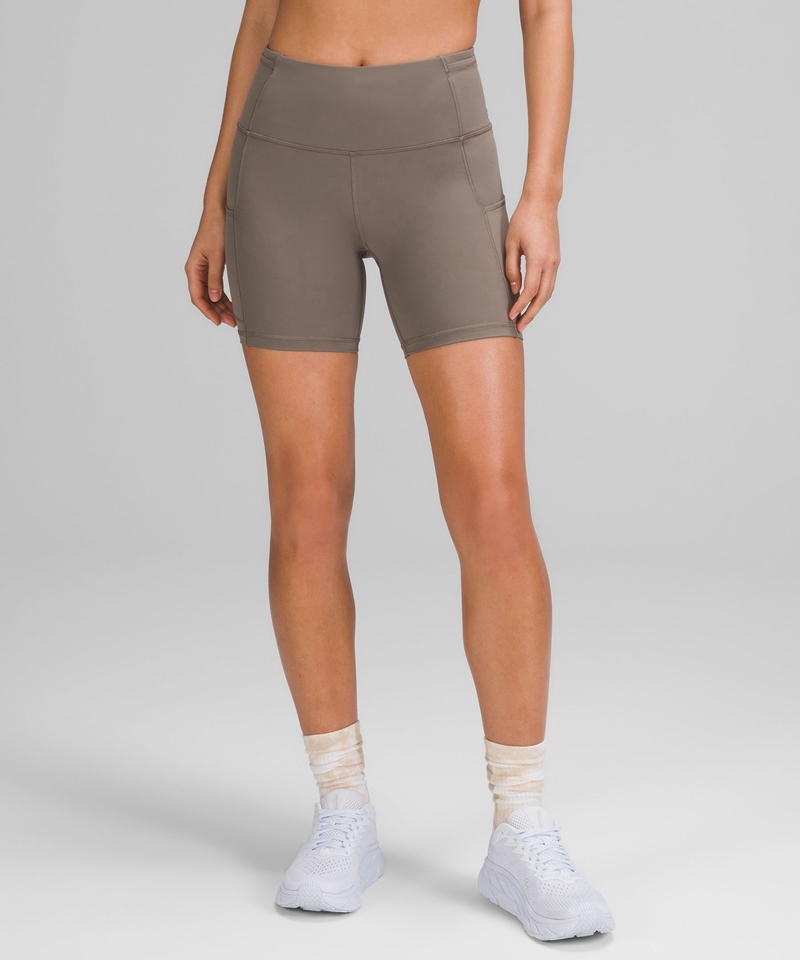 Lululemon Shorts Dame Grå Brune | 53928-PWBA