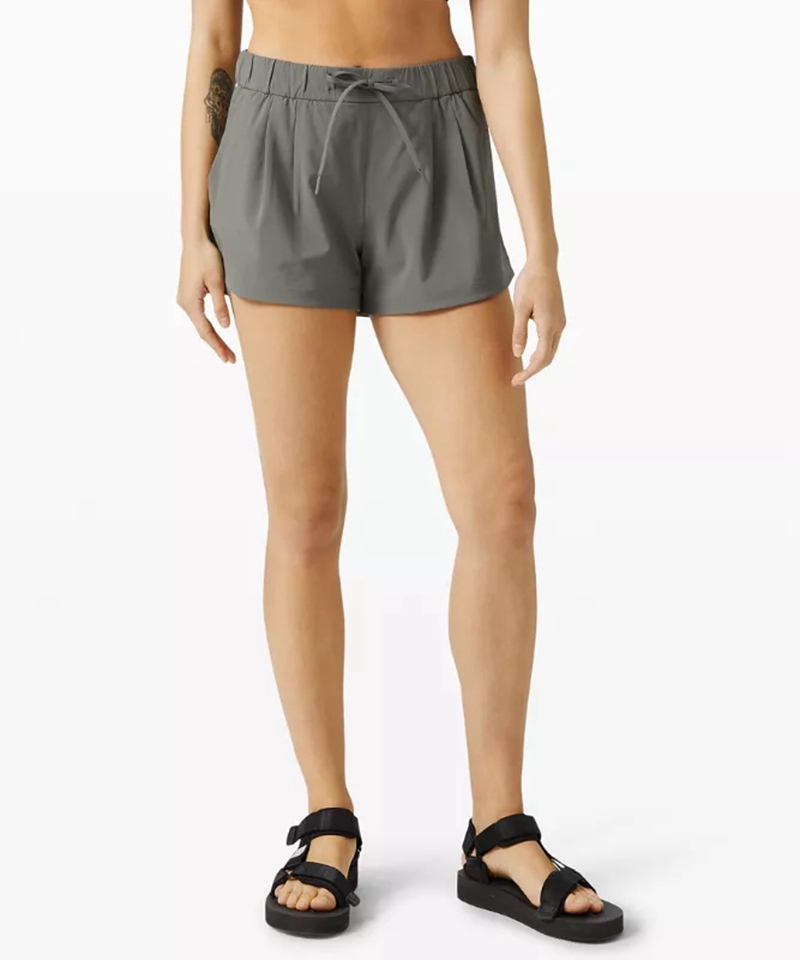 Lululemon Shorts Dame Grå Olivengrønne | 26934-FMKS