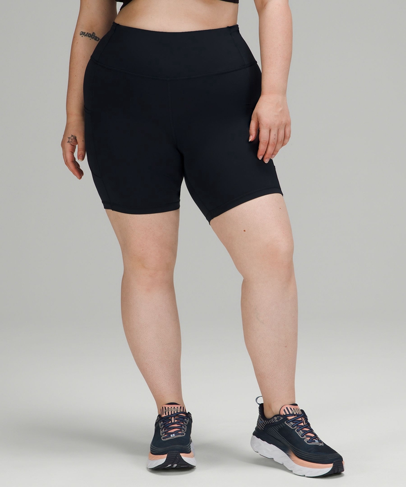 Lululemon Shorts Dame Marineblå | 75896-RXMD