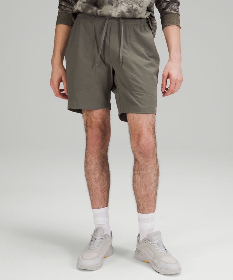 Lululemon Shorts Herre Grå Olivengrønne | 02147-FNYU