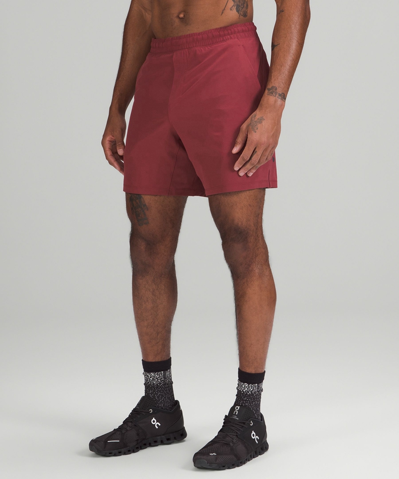 Lululemon Shorts Herre Rød | 76023-LCZB