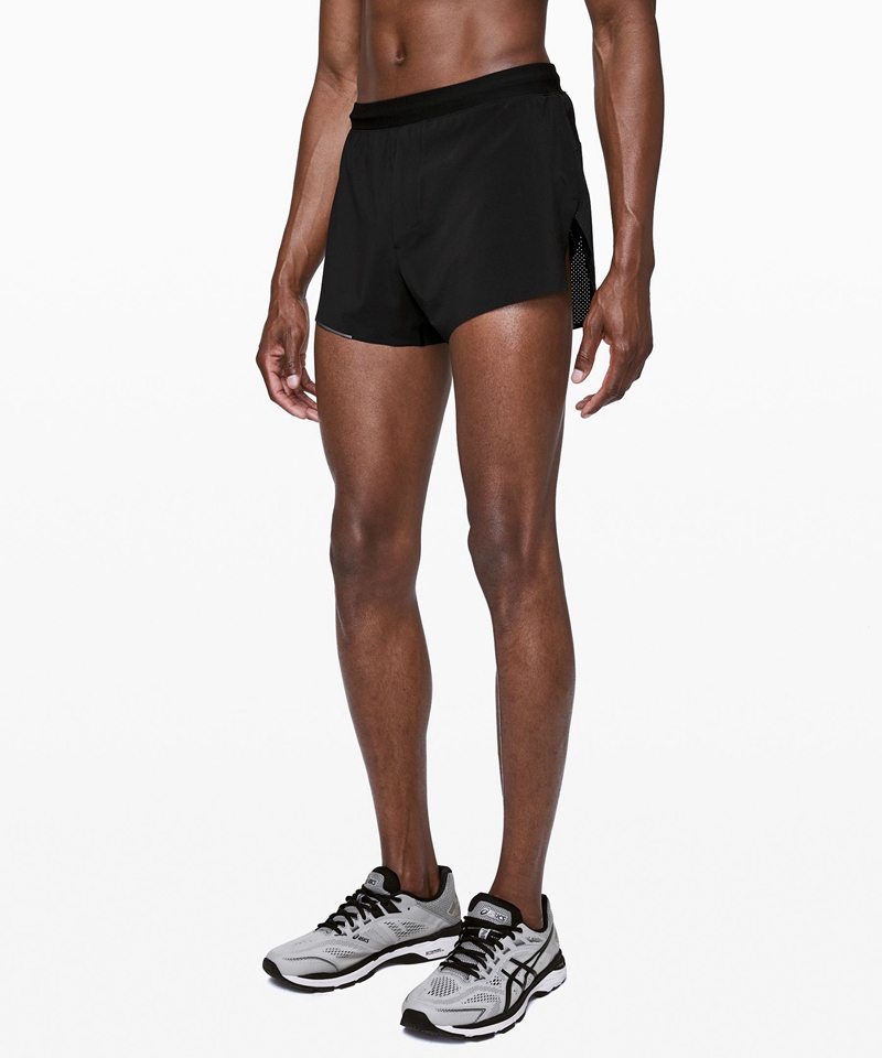 Lululemon Shorts Herre Svarte | 15697-SJUD