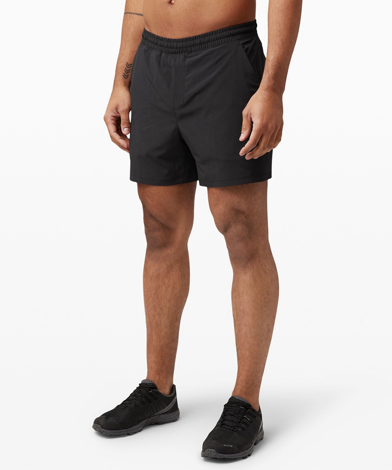 Lululemon Shorts Herre Svarte | 18379-ECRJ