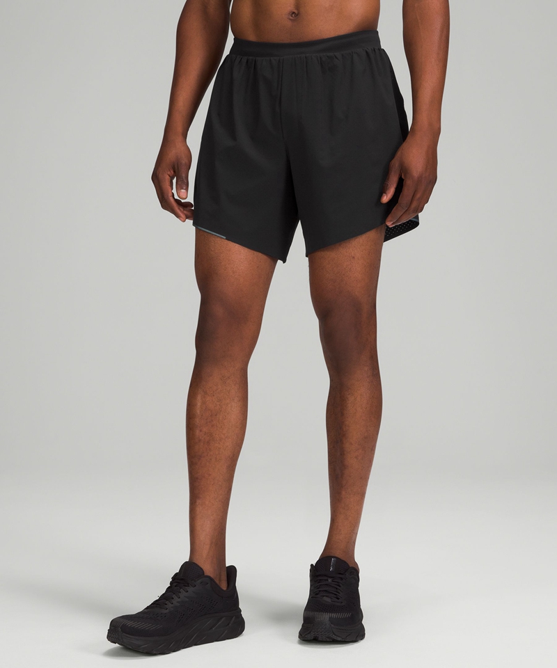 Lululemon Shorts Herre Svarte | 57903-ZFKX