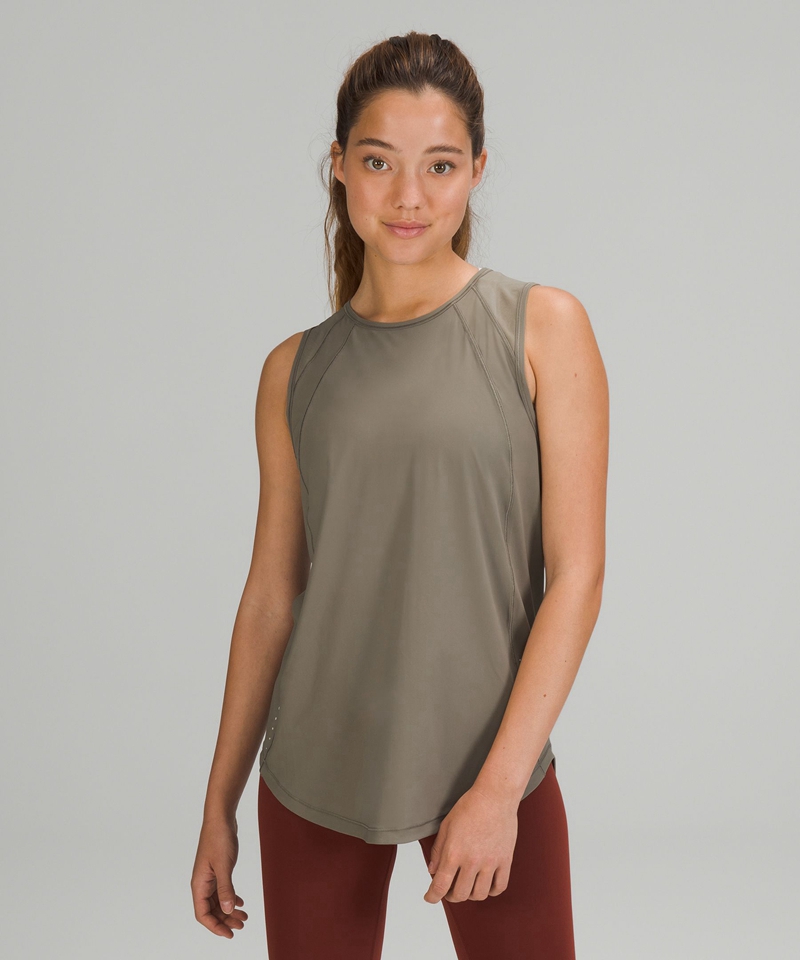 Lululemon Singlet Dame Grå Olivengrønne | 29681-DFCV