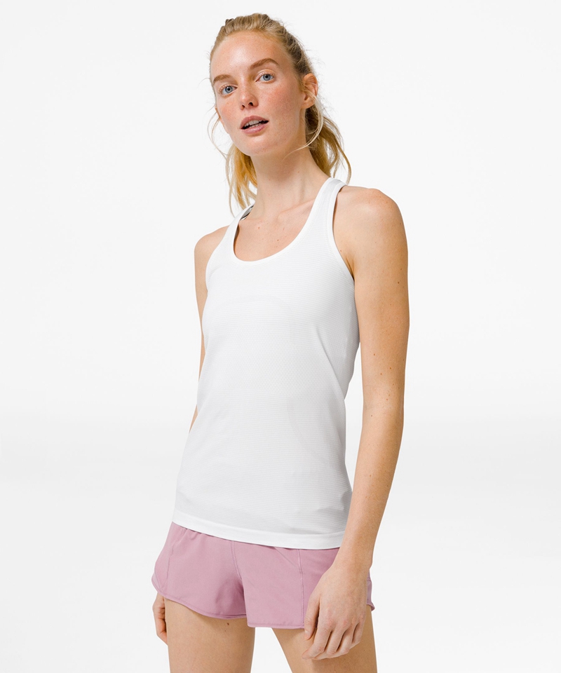 Lululemon Singlet Dame Hvite | 50294-VFXM