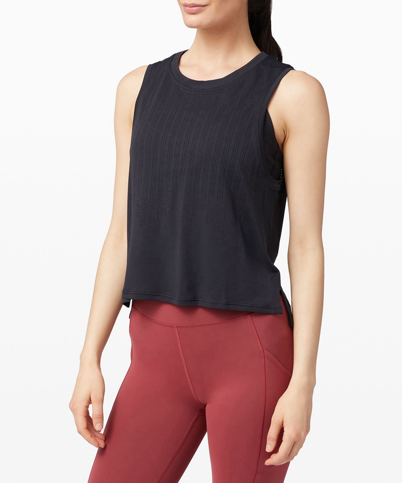 Lululemon Singlet Dame Svarte | 92541-EJQX
