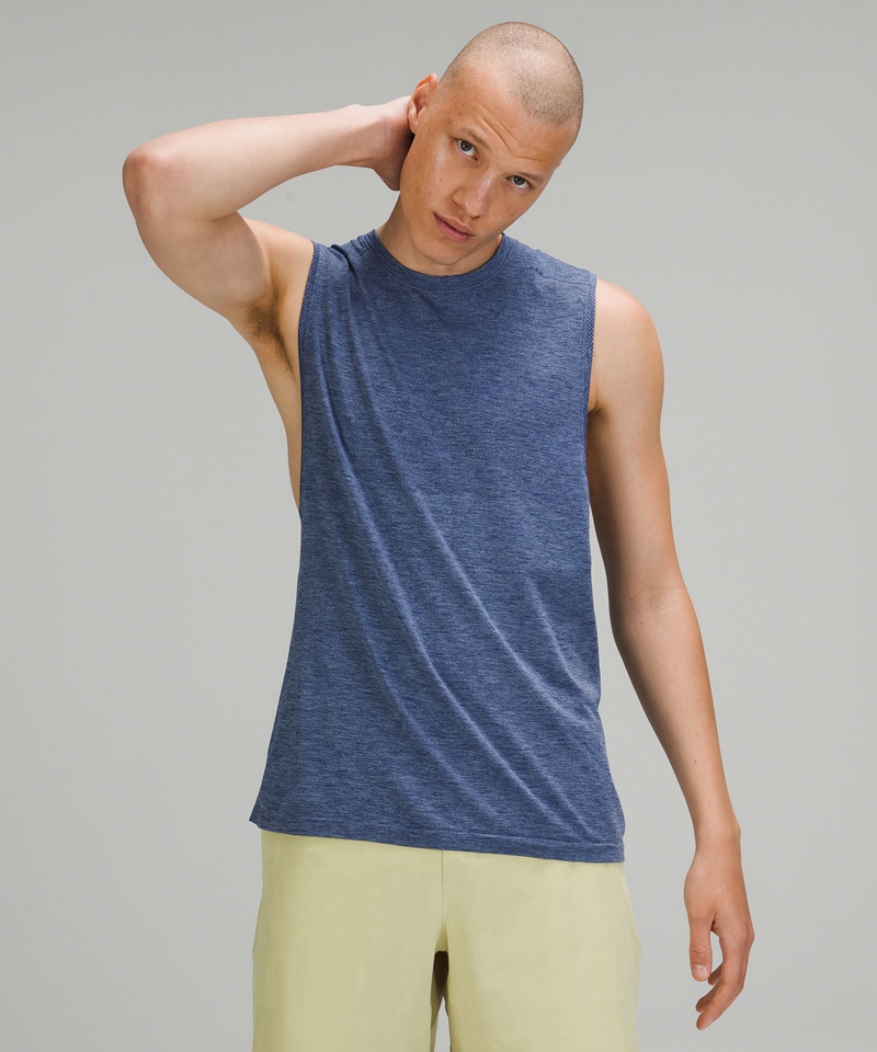Lululemon Singlet Herre Blå | 16890-XPZG
