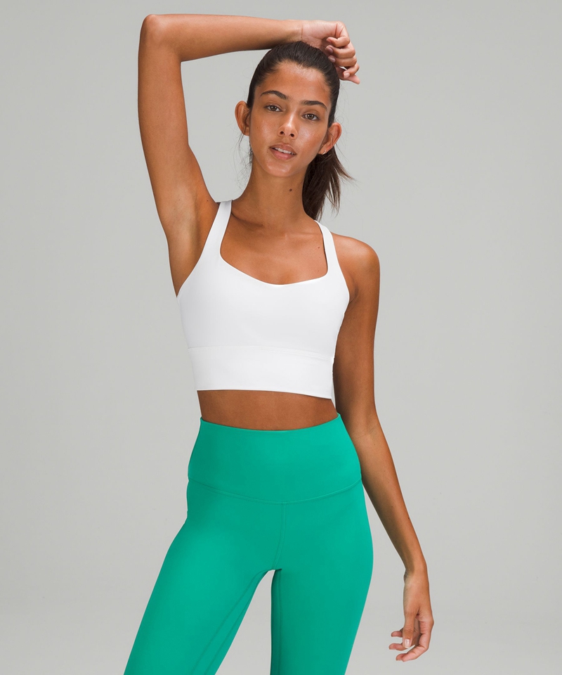 Lululemon Sports Bh Dame Hvite | 60497-KRVX