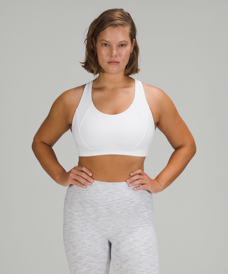 Lululemon Sports Bh Dame Hvite | 82364-UNHF