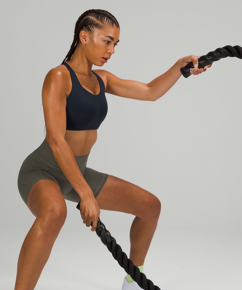 Lululemon Sports Bh Dame Marineblå | 92601-EQLK