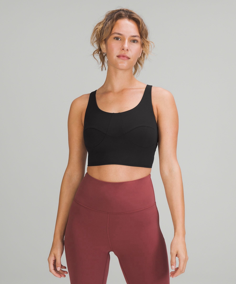 Lululemon Sports Bh Dame Svarte | 31624-DBGV