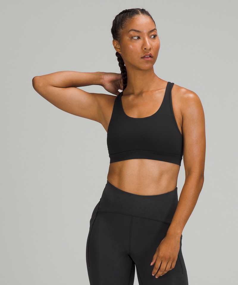 Lululemon Sports Bh Dame Svarte | 32079-VDTG