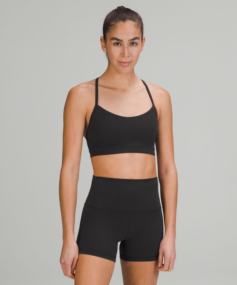 Lululemon Sports Bh Dame Svarte | 45312-RFBI