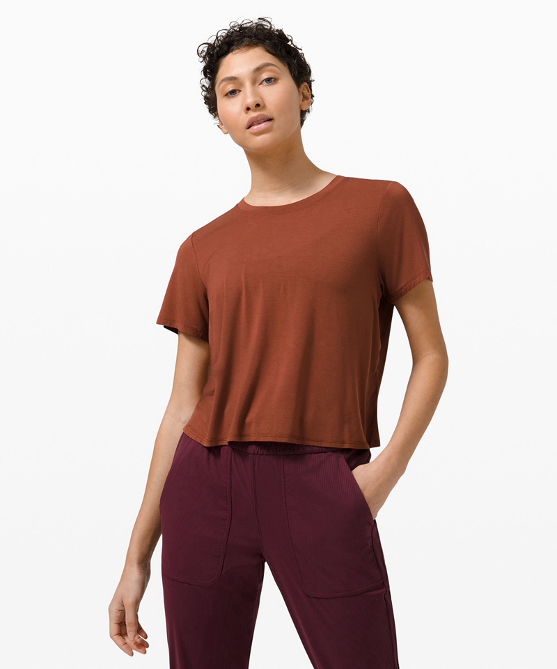 Lululemon Topper Dame Brune | 35201-KLUO