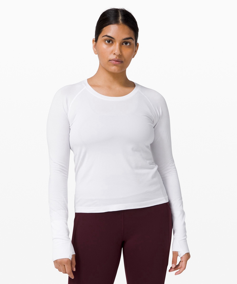 Lululemon Topper Dame Hvite | 74563-JAKF