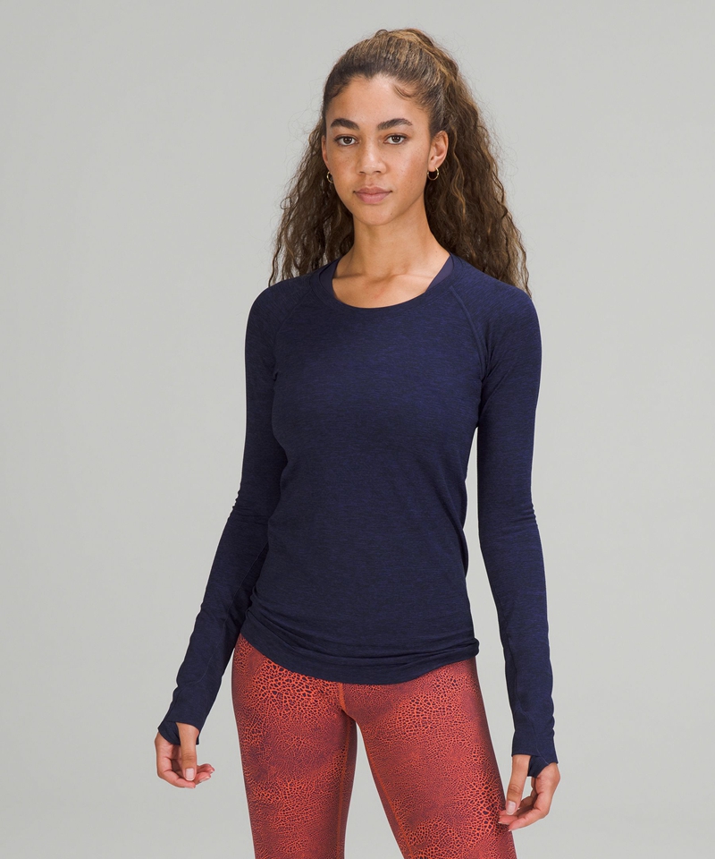 Lululemon Topper Dame Marineblå | 70318-KLUG