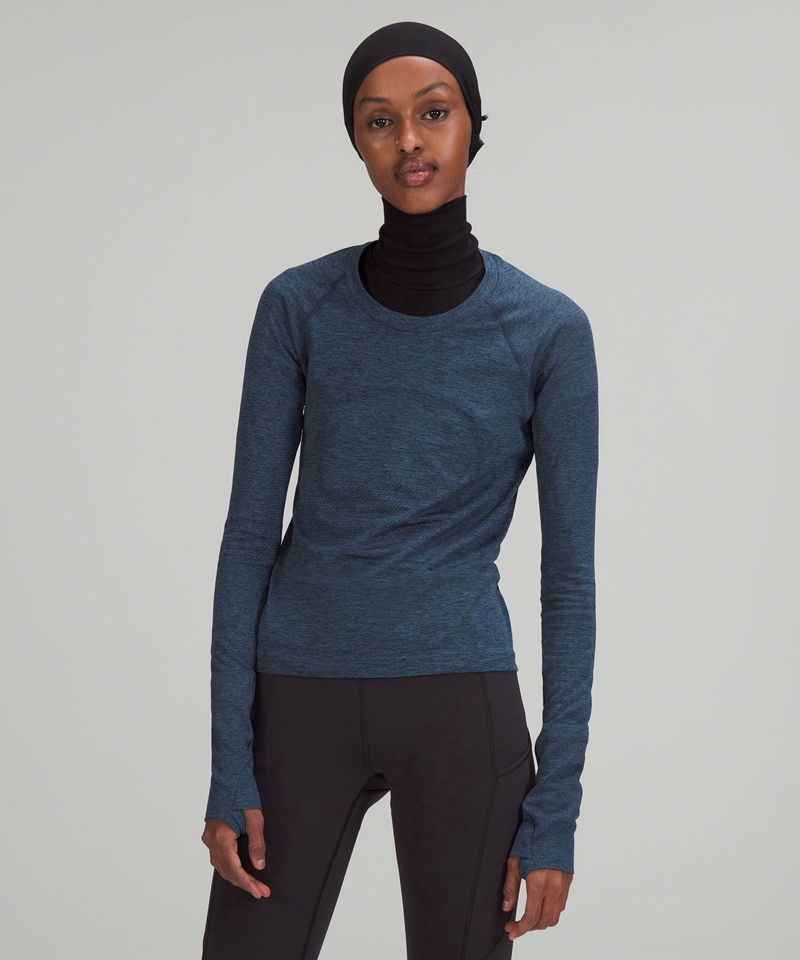 Lululemon Topper Dame Marineblå | 94015-TNAU
