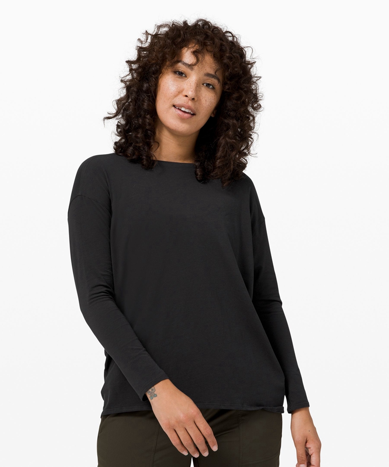 Lululemon Topper Dame Svarte | 70412-NKHT